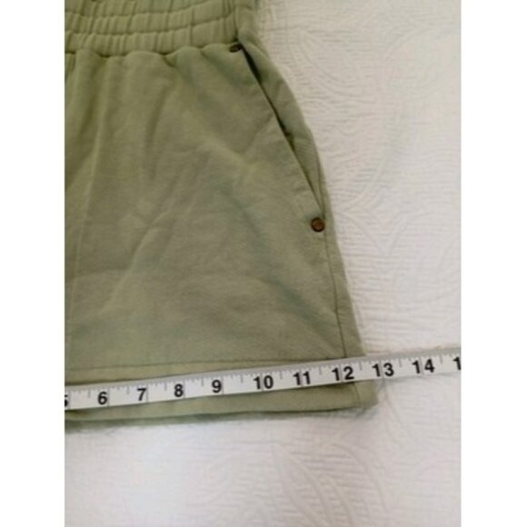 Intermix Hooded Romper Size P Green  With Drawstring Waist & Short Sleeves - Picture 12 of 13